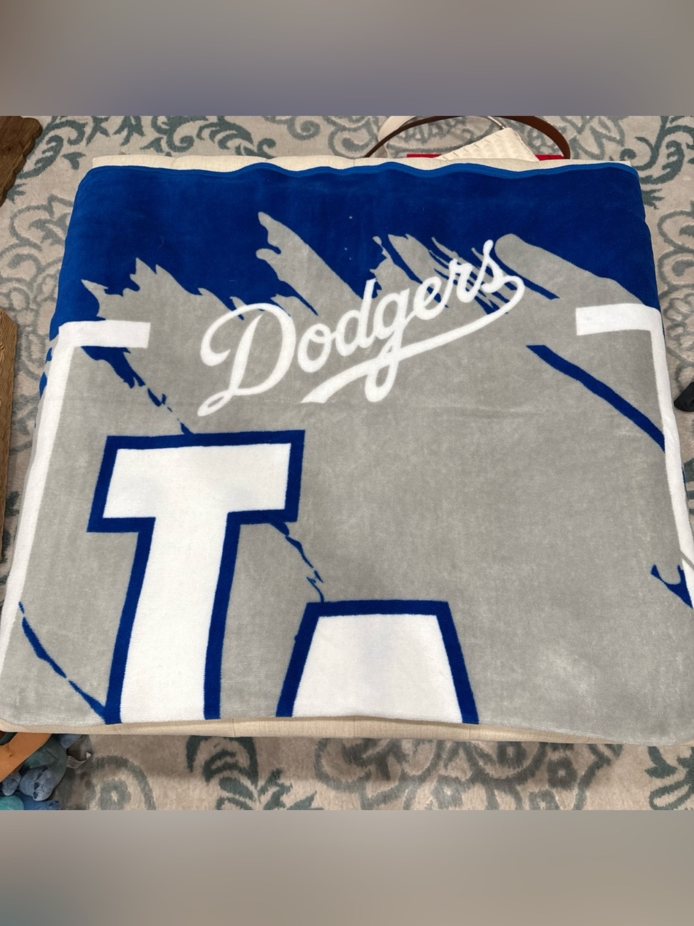 Los Angeles Blue & Gray Plush Team Blanket